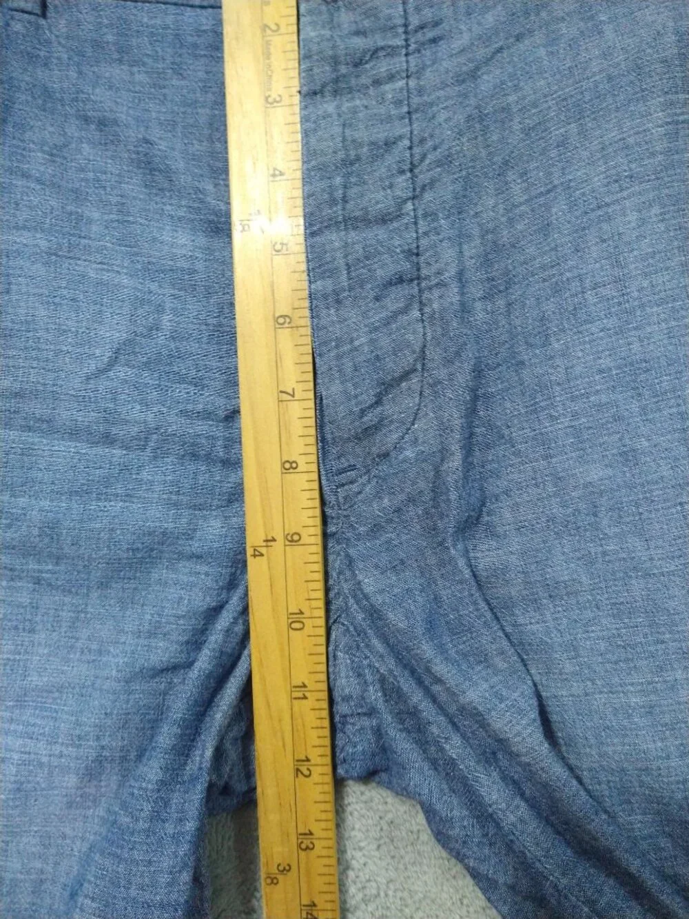 Polo Ralph Lauren Shorts Mens 36 Blue Chino Straight Fit Button Fly Flat Front